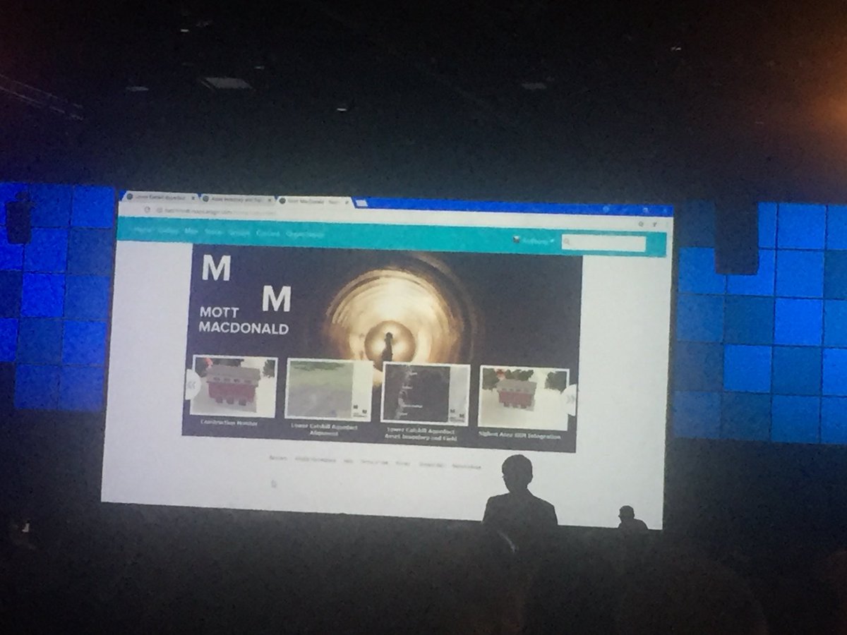 dannyspillmann's tweet photo. Infraworks, Revit and BIM360 on the #Esriuc plenary. Changing the way companies will design and build. @autodesk @esri @MottMacDonald https://t.co/Z73RatrCRW