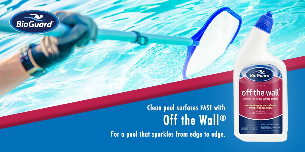Make your party cleanup a breeze with Off the Wall, a fast-acting cleaner for your pool surfaces that ensures your pool will sparkle from edge to edge. #poolparty #summerfun #pool #swimmingpool