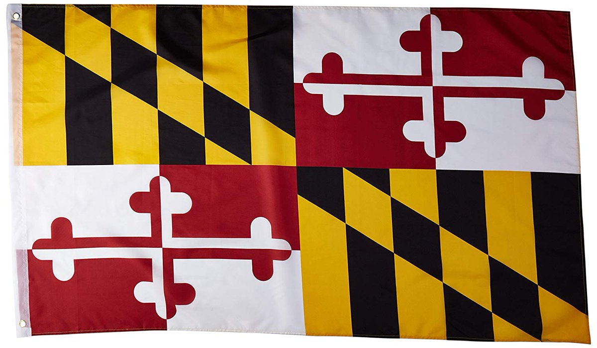 Maryland 3'x5' Polyester Flag, Price:$4.50 amzn.to/2MYkPcc