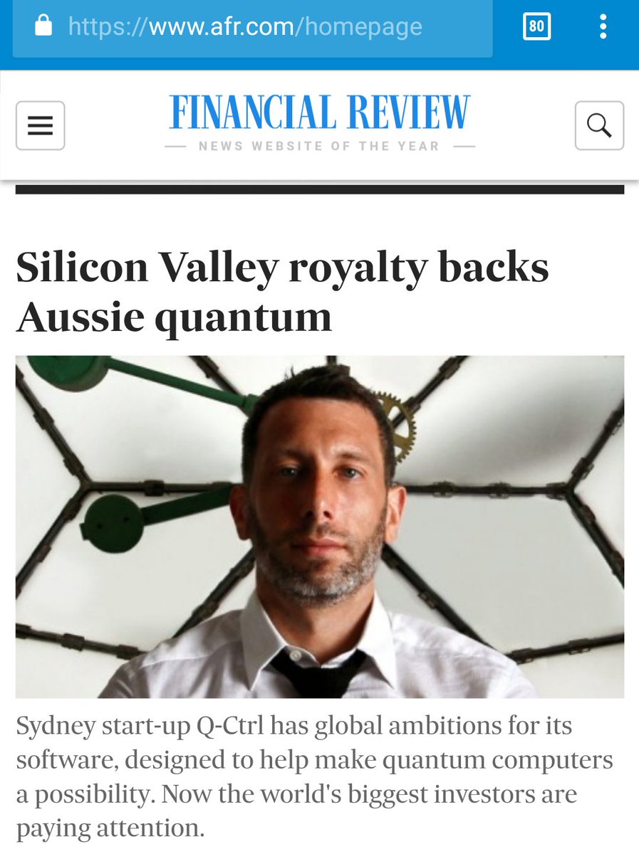 MJBiercuk's tweet photo. Thanks to the @FinancialReview for covering the exciting news that #QCTRL is now backed by key investors @sequoia @DCVC @HorizonsHK joining @MSeqVC.  A great demonstration of the power of #quantum #research in #Australia.

https://t.co/xOv5fREt8i https://t.co/LJPcdj0Azc
