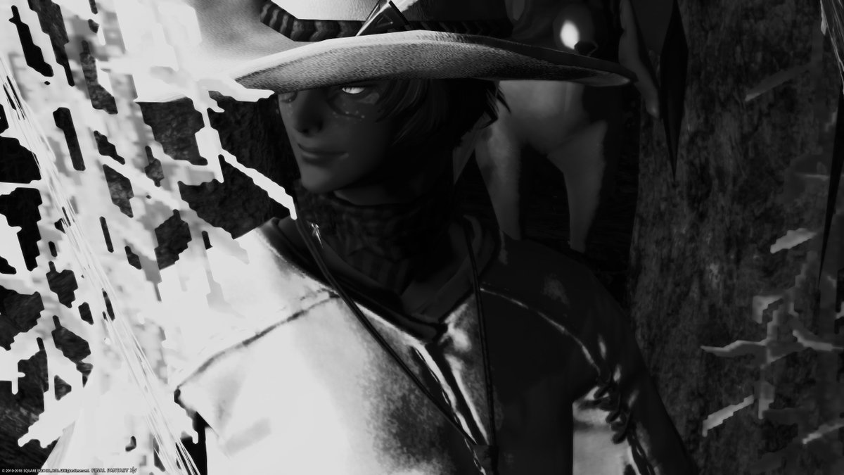 Wenarian's tweet photo. Day 8: #30ffxivsnaps topic 'horror' ;) I wemt for a psychological #horrort heme, of someone stalking his prey and always watching.. such things creep me out immensely, so it was like the best opportunity to face the inner #demon ;) #ffxiv #finalfantasyxiv #ff14 #bard https://t.co/ls62CeNifF