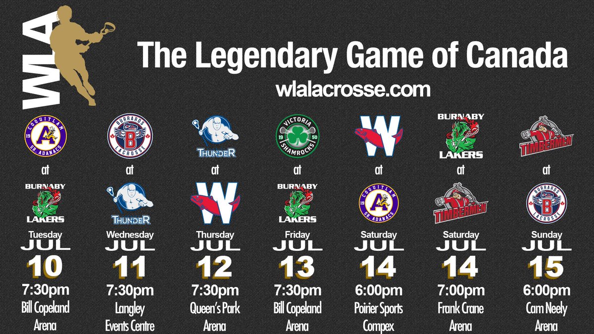 WLALacrosse's tweet photo. A busy week of #WLALacrosse coming up - what games will you be attending? #FillTheArenas https://t.co/rP1B98Lq7I
