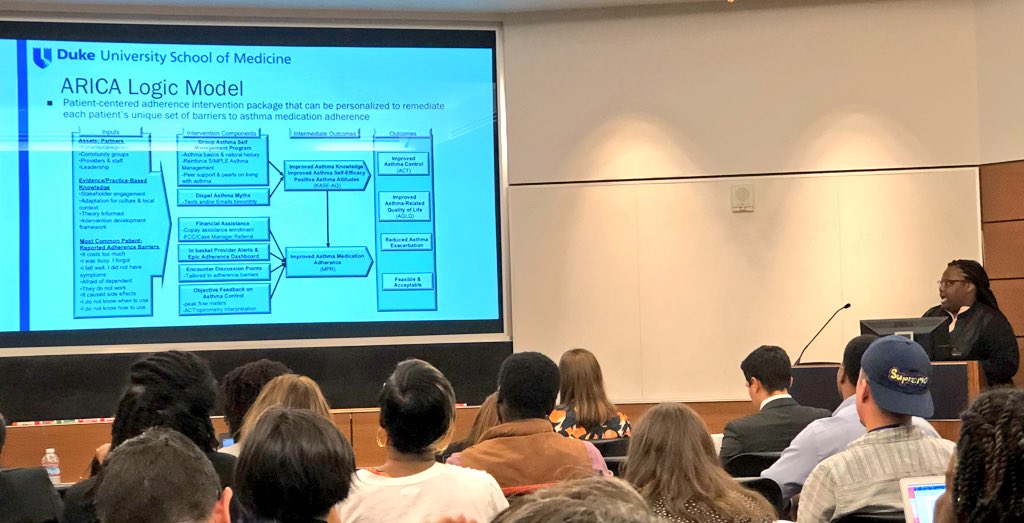 dereckwpaul's tweet photo. Dr. Isaretta Riley presents a culturally adapted patient-centered intervention model to break through barriers to asthma medication adherence for AA patients at #RISEUCSF 

@DukeMedSchool @UCSF @UCSFMedicine @ucsfcvp @DrILRiley https://t.co/3Ozwm04EuN