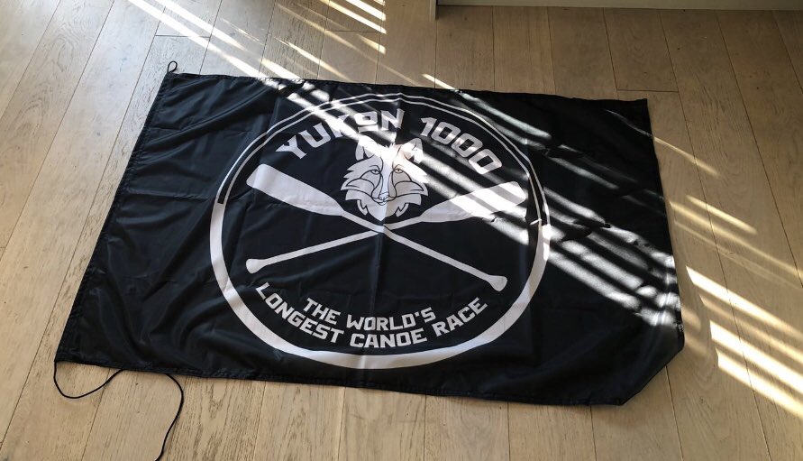 Yukon1000race's tweet photo. Packing the new start flag for next weekends Yukon1000 race #Pushpastimpossible https://t.co/R5YiyO8K9C