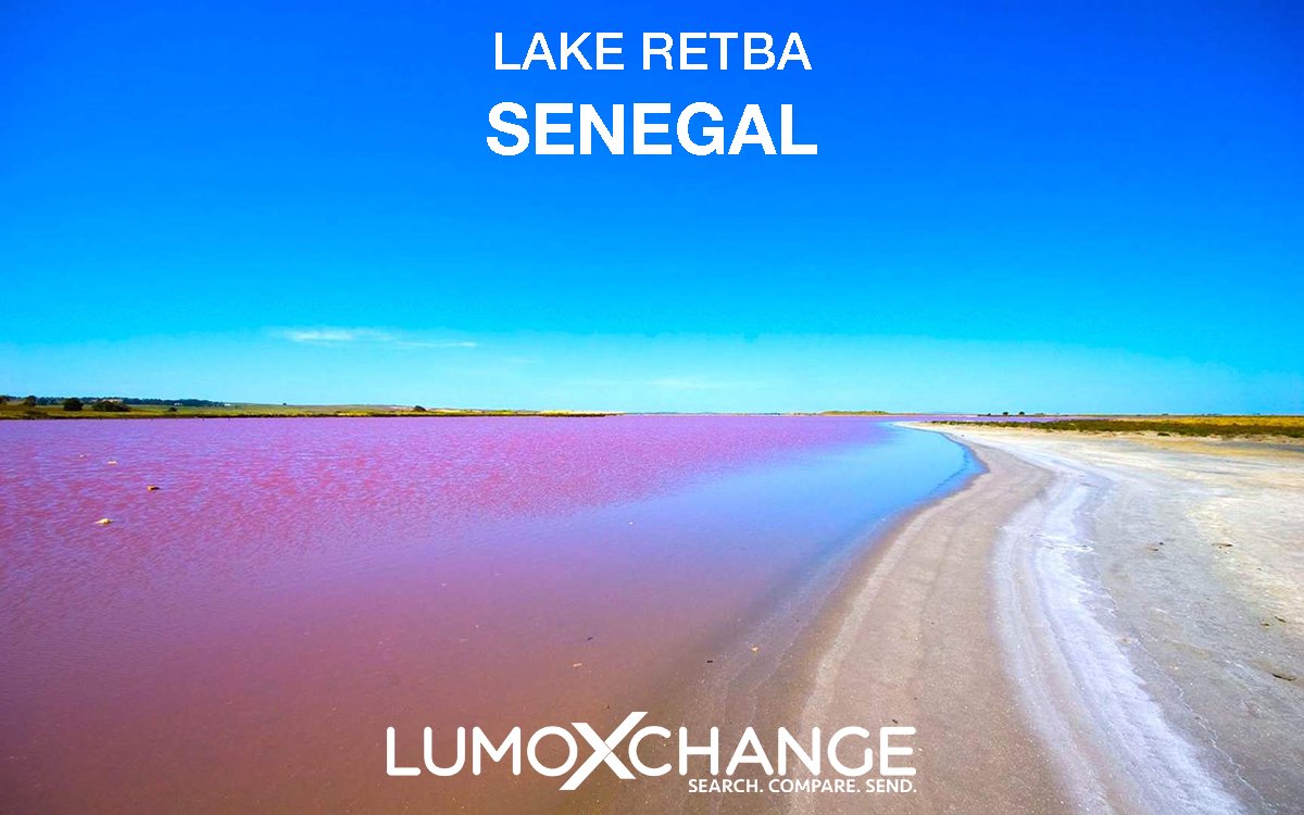 LumoXchange's tweet photo. #LakeRetba, or #LacRose (Pink Lake), lies north of the #CapVert peninsula of #Senegal. Algae in the lake produces a red pigment that makes its waters appear a brilliant pink!
Find the best exchange rates to send money to Senegal at https://t.co/rOJC6xq26k
#PickYourRate https://t.co/ElUyFabMEC