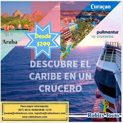 ToursRobles's tweet photo. Descubre esta travesía  a bordo del crucero Monarch  de pullmantur,  Desde $299.00 precio por cabina TODO INCLUIDO 
NO INCLUYE:
Impuestos 
Tasas  #somosroblestours #monarch  #caribean #cruises #travel #comienzatuaventura  #ocean #aruba #curaçao #bonaire #cartagena https://t.co/J82QRvz2ou