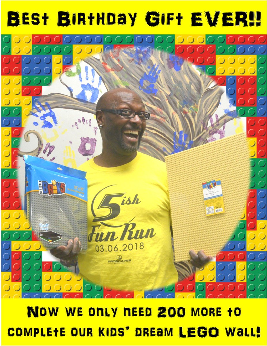 Want to make Kens birthday the best one ever?! We're looking for 200 LEGO baseplates to build our kids a super-special LEGO wall! 

To donate LEGO, call 204-774-0451, email wbyokidz@gmail.com, or drop-off your donation at 646 Portage!