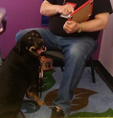 Our preschool and toddler groups had a fun time exploring literacy with Woody the therapy dog today! 
#clnkids #endchildhomelessness #volunteer #ThisIsABQ