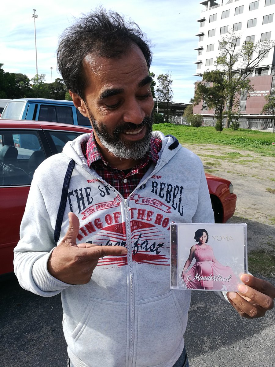 #Hindustani vocalist #RajMohan with his copy of #Moedertaal...he features on the song #OosWes  

#YomaIsAfrikaans
