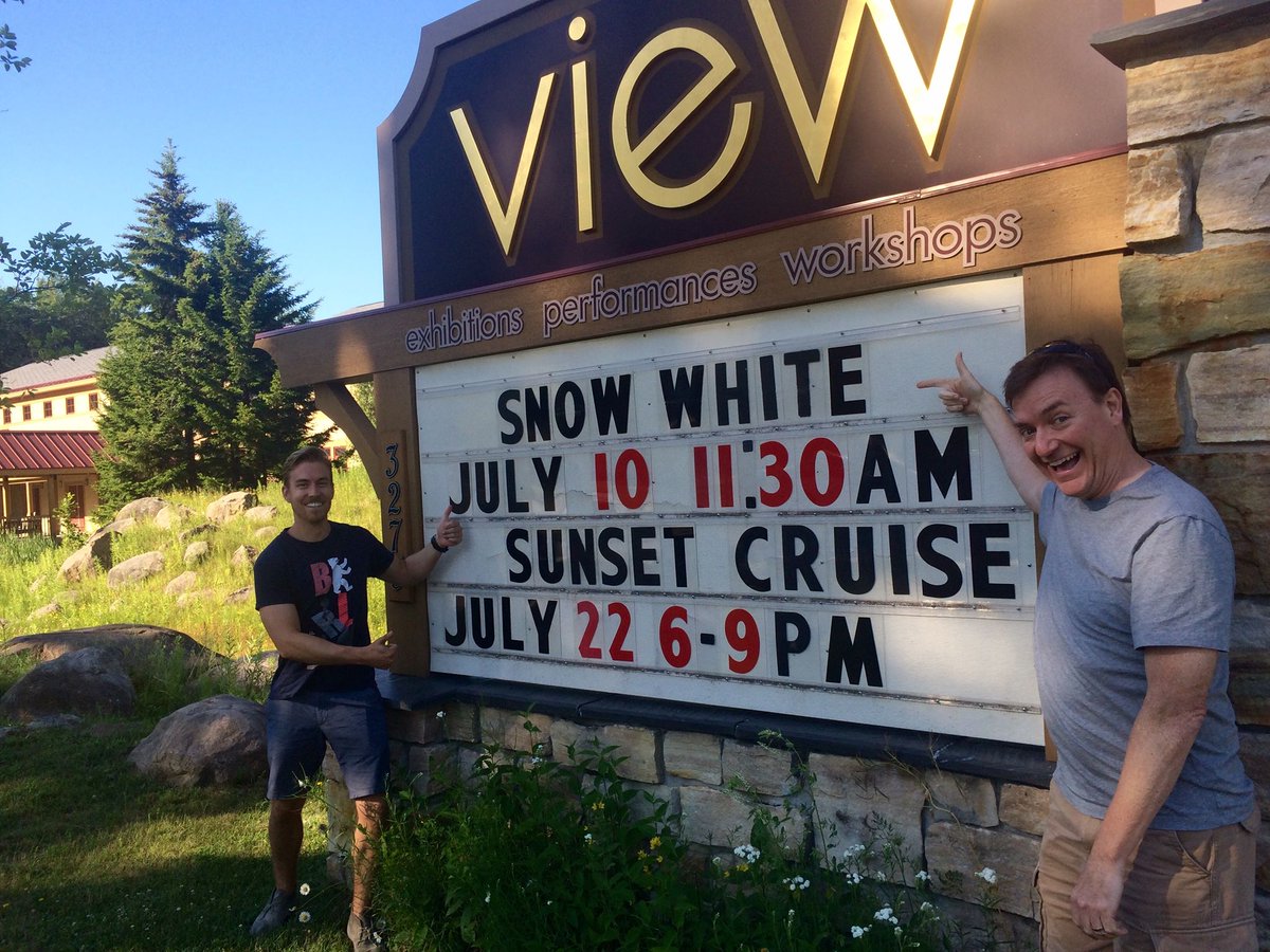 Just arrived in Old Forge, New York to get ready for our View Arts performance of "Snow White" tomorrow! Rod's gonna play the Evil Queen. If you happen to be in the Adirondacks and wanna see how that goes, stop in! 11:30 am sharp!