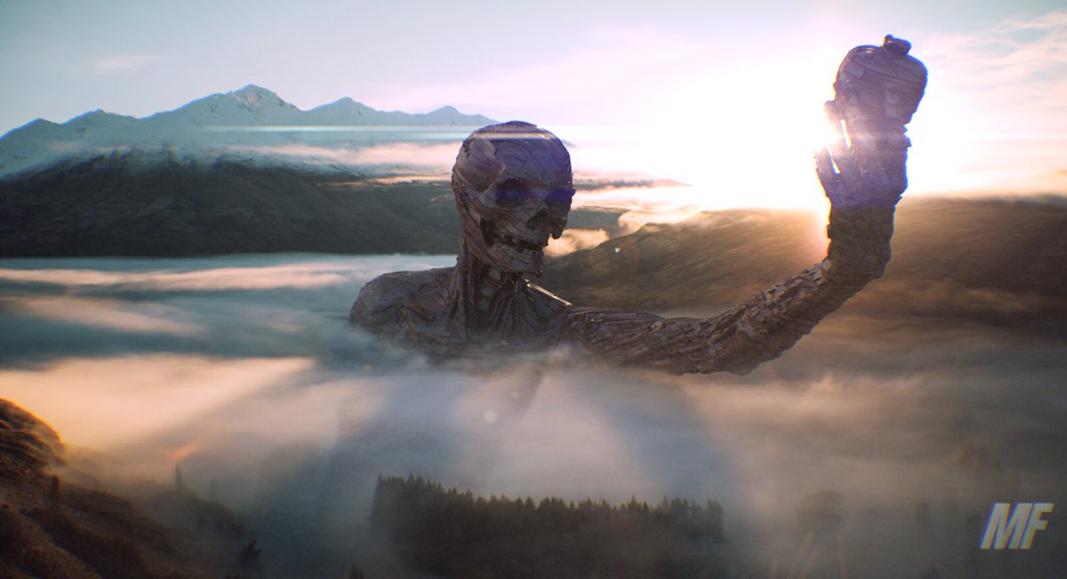 SteveMylo's tweet photo. I call this ‘Skeletor Found His Apple’... Wanted the challenge of blending a 3D model in fog with photoshop. #MylonasFilms #cinema4D #photoshop #design #art #concept #filmmaker #dop #director #storyproducer #videocopilot #film #freelancer #stephenmylonas
#motiondesigners https://t.co/G8jOMBS8Uq