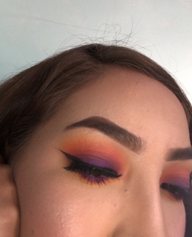 This is my first time doing a colored look and I’m happy with the way it came out 💕 #AzSunset
