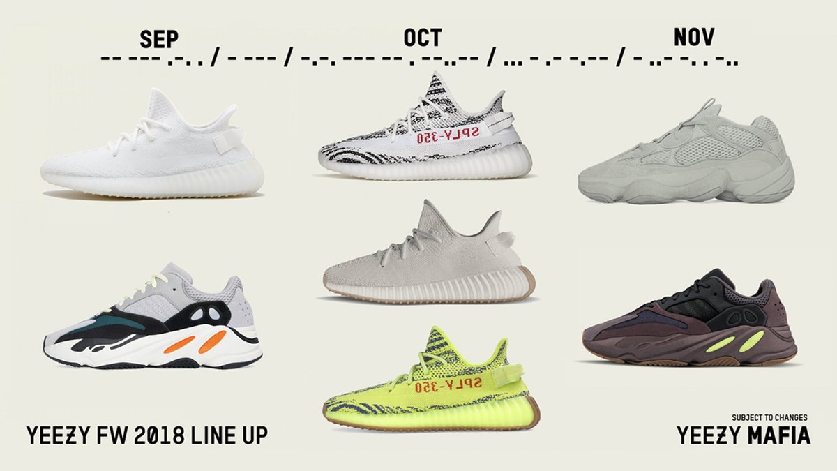 Lots of Yeezy restocks/releases this fall. Which pair are you the most excited for?
More coping chance with=»http:/bit.ly/loveYeezy