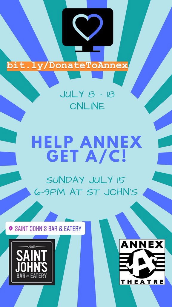 annextheatre's tweet photo. Annex Theatre needs air conditioning for the summer! We got an awesome kickstart from @4Culture but we still need your help! Donate today at https://t.co/nYL7wOaH1o #capitolhillseattle #isoac #coolnewwork https://t.co/MaO947MPd7