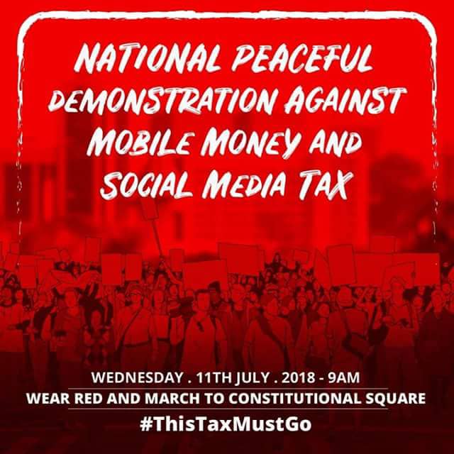 RuthBrend's tweet photo. #NoToSocialMediaTax ts official #peacefull demonstration https://t.co/6DDHc8Sc34