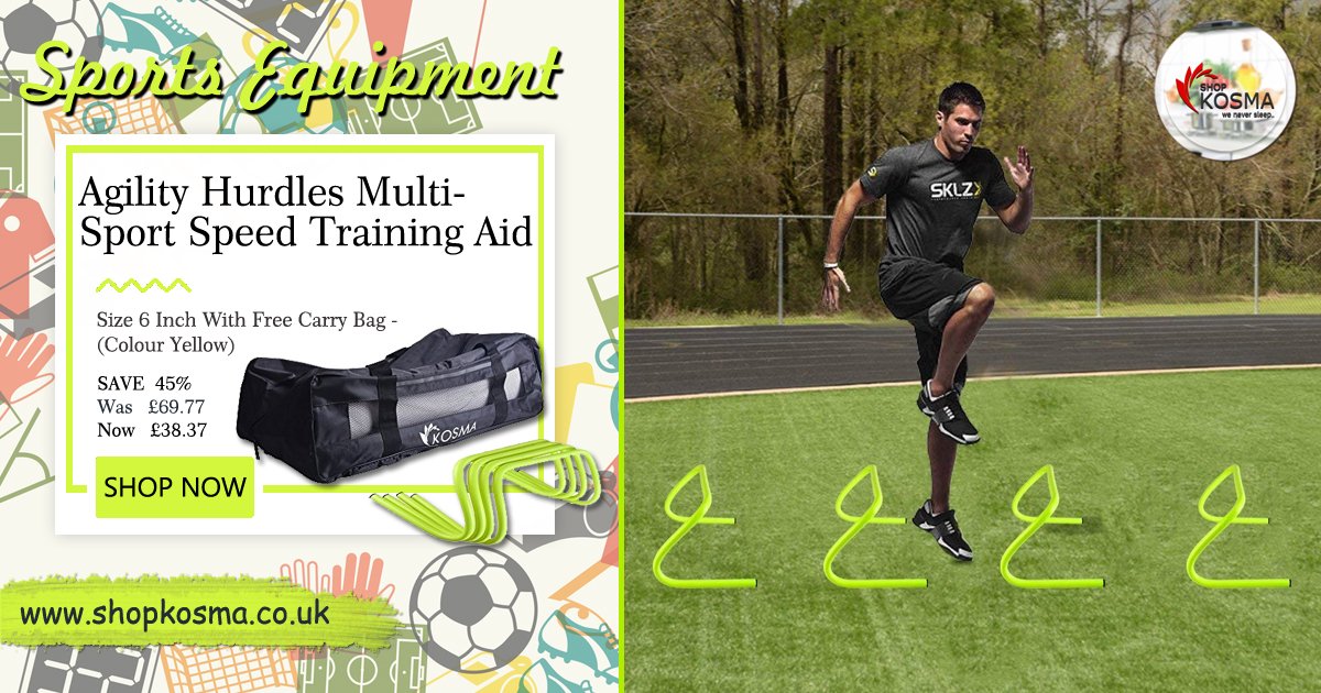 shopkosma's tweet photo. Buy now !!     
Kosma Global Ltd Online #Sportsequipment Products at reasonable rates  in UK !!  
#AgilityHurdlesOnlineUK.#SportSpeedTrainingAid,#CarryBag etc... 
Visit our link======>https://t.co/flwhTcPypl  
Email us at=======>cs@shopkosma.co.uk😍😇😀 https://t.co/Yr2xaPSevC