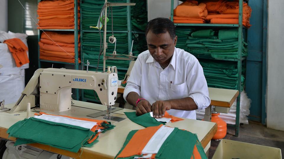 Image result for Tulasigeri is home to India's only official flag-making company