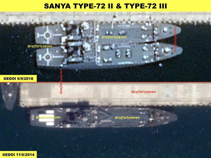 rajfortyseven's tweet photo. #China #SCS #SSF #PLAN large #LST used for supplying SCS reclaimed islands since 2014.Handhelds captured during present sojourn.
Classic examples of #Type72II #Yuting 934 and #Type72III #YutingII 994
Notice new cranes seen on latest entrants. https://t.co/LmG5fQRjVL