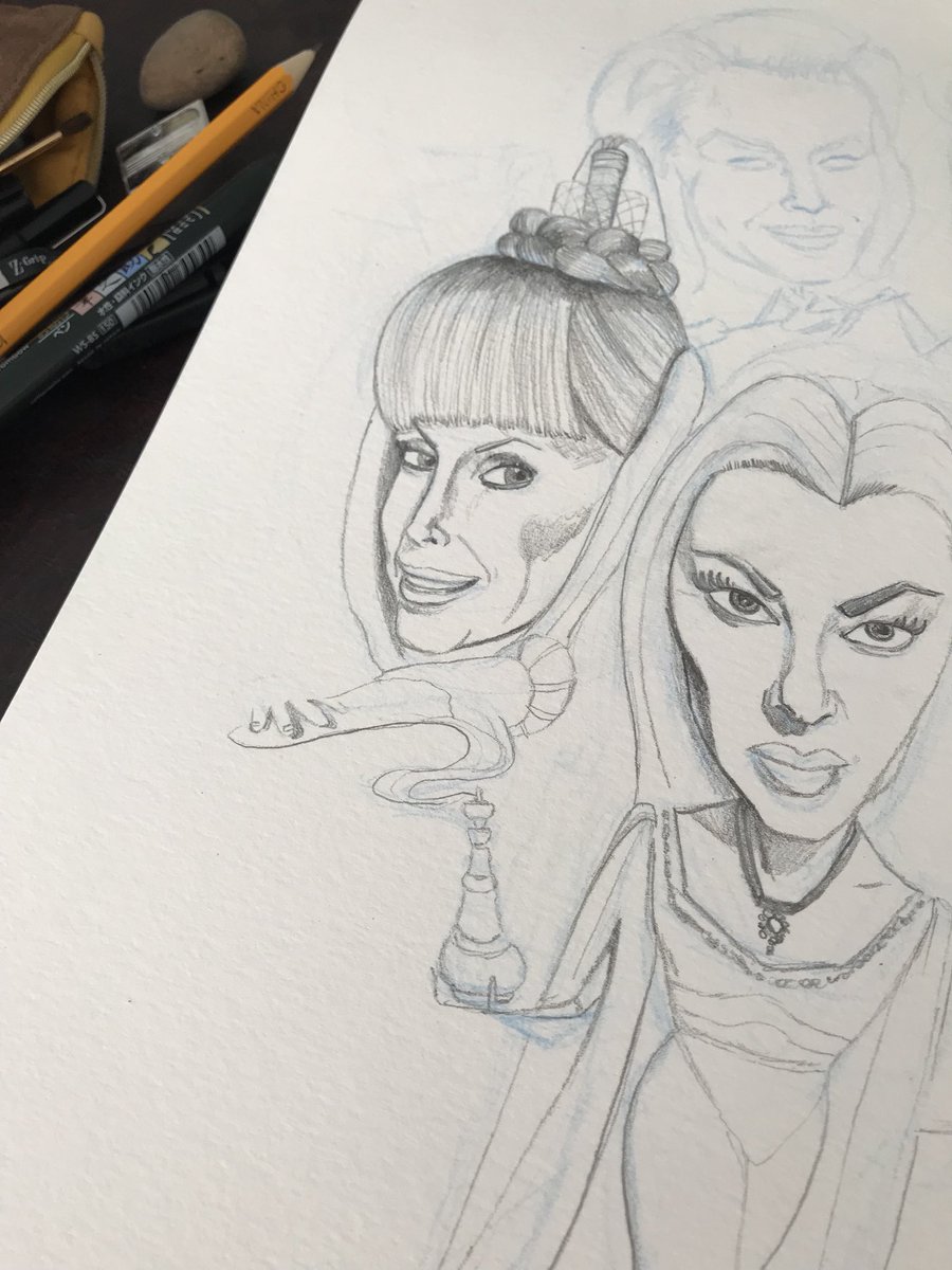 ChadBerwald's tweet photo. Doodles @Barbara_Eden https://t.co/PqZhhjlO62