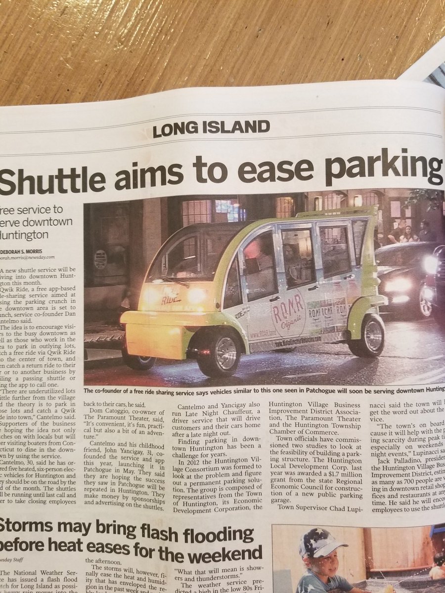 Besides driving me home twice a week @latenightchauffeurs is repping the @ROARorganic mobile in @Newsday #localsonly