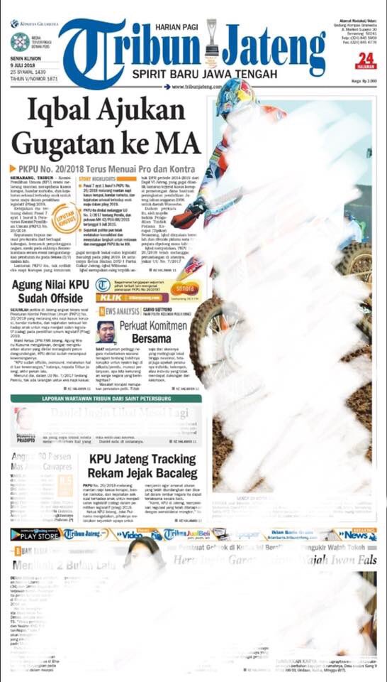 SeftyonoCahyo's tweet photo. Urun rembug perkara larangan politisi korup dalam festival elektoral di Tribun Jateng, Senin 9 Juli 2018. Barangkali berkenan menyimak. Monggo 🍭 

*Versi sebelum dirapikan editor bisa disimak di blog saya >> https://t.co/3QsFfxo5Kh https://t.co/PHFW6NlPqF