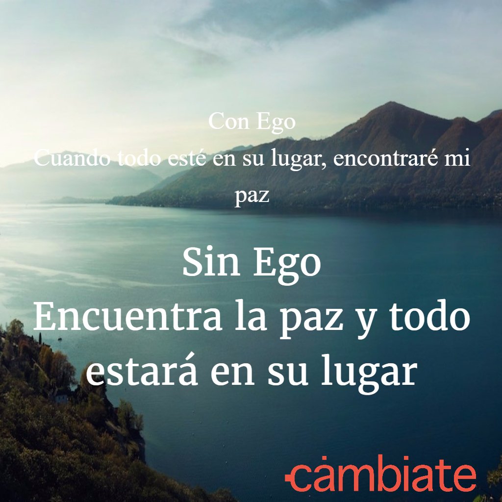 LeocadioMartin's tweet photo. Con ego esperas a que todo esté en su lugar para encontrar la paz.
Sin ego, encuentro la paz y todo se coloca en su lugar.
#BuenasNoches https://t.co/4P2jfllLis