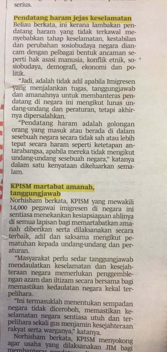 KPISM's tweet photo. Jangan Kecam @imigresenmy . Hormati Tugas Imigresen Benteras Pendatang https://t.co/ZdzHZ1i0eN