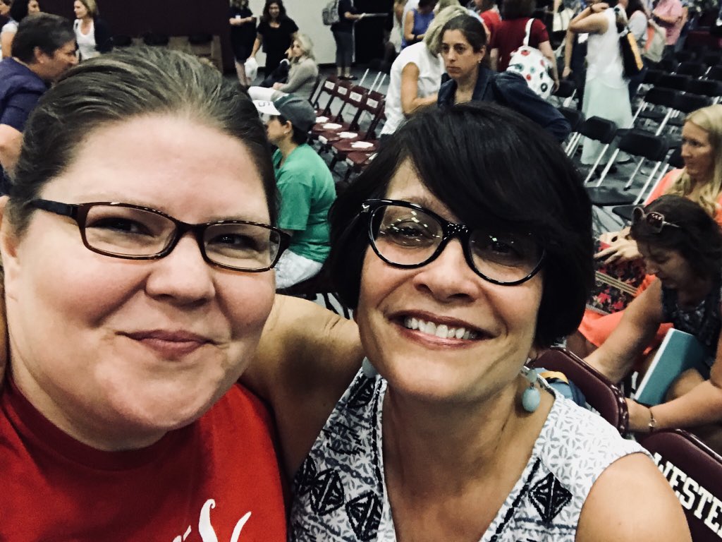 BronsonHSReads's tweet photo. .@SarahMReads was fortunate enough to meet and chat with @Meg_Medina at #nErDcampmi today! 📚🤓👍 https://t.co/fGDqTtqJ1U