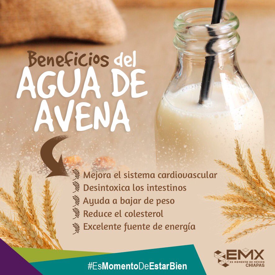 EsMomentoChis's tweet photo. Conoce los beneficios de tomar agua de avena!
#EsMomentoDeEstarBien
#Chiapas
@EsMomentoMx https://t.co/bSDqHHWXvE