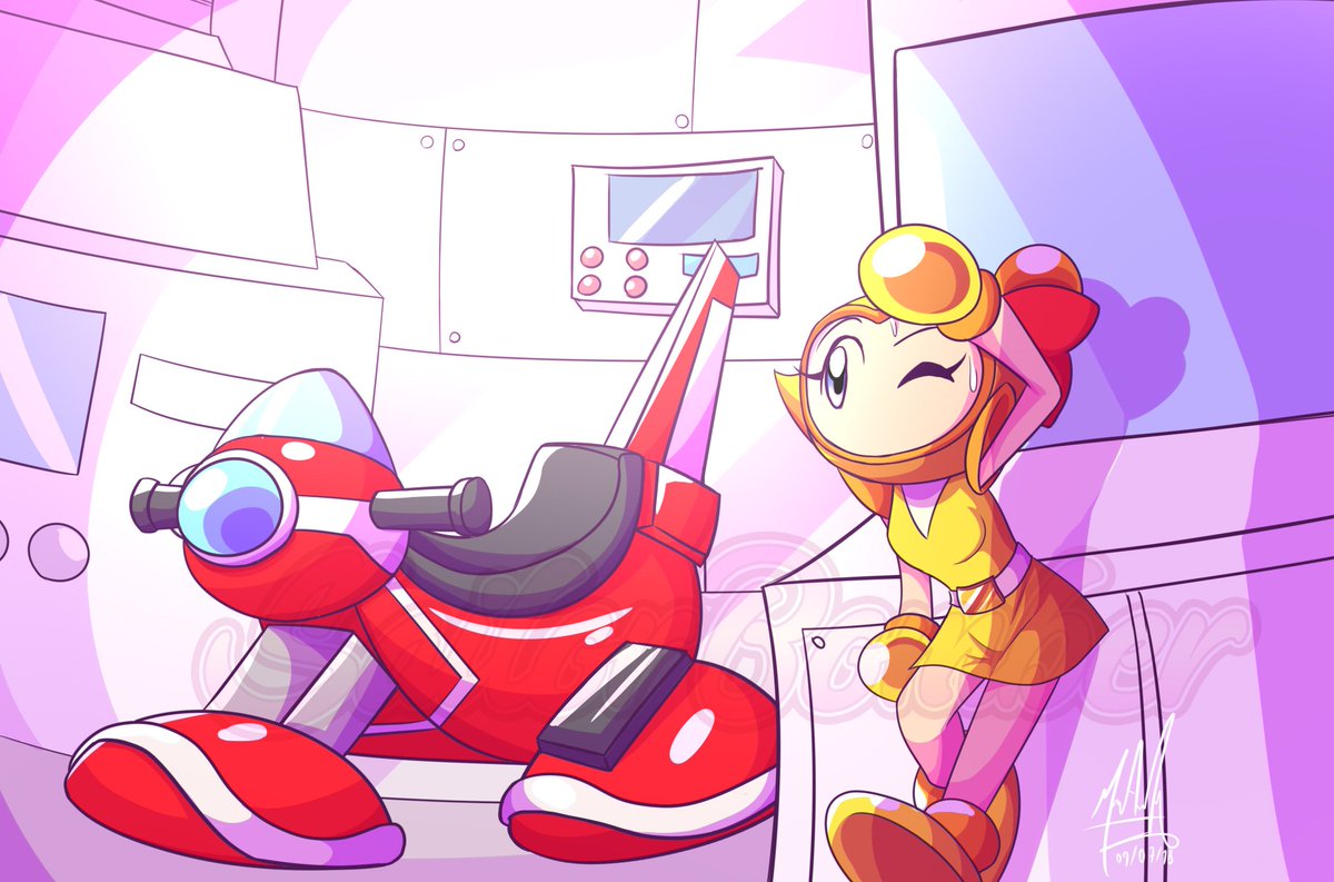 SailorBomber's tweet photo. Cutie Bomber is a character from the Bomberman game GB3, she is the mechanic of the motorcycles that WhiteBomber uses
She is a forgotten character (Even with null fantarts) I feel that she deserves more attention and becomes playable in Super Bomberman R
#Bomberman
#ボンバーマン https://t.co/c5drdmPego