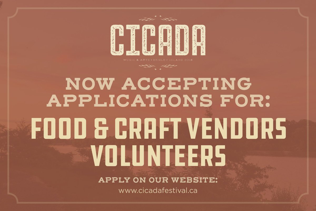 Want to be a food or craft vendor, or volunteer at this year's festival? Head over to our website and fill out an application! Click here: buff.ly/2MR5GKc