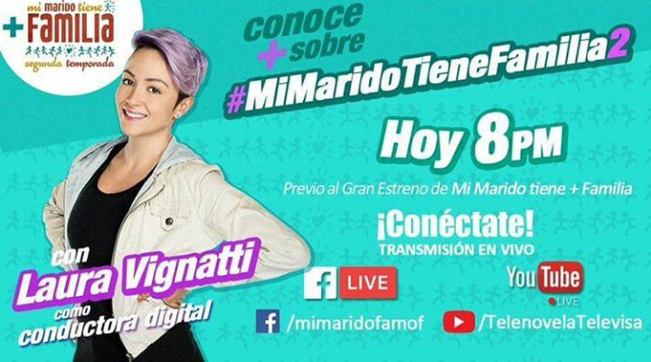 VignattiMid's tweet photo. Todos corran a las redes sociales de @MiMaridoFamOf #MiMaridoTieneFamilia2 ya empezó la transmisión en vivo... @LauraVignatti @JPMinor #DabrielRegresa https://t.co/kGR42ChupM