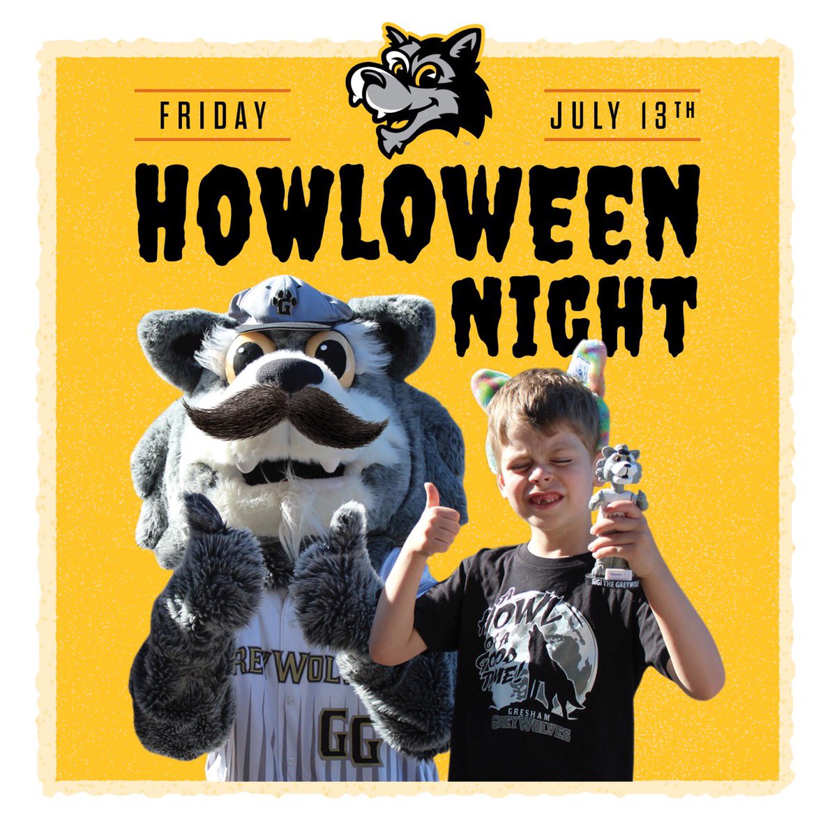 GreshamGWolves's tweet photo. Fans, join us this Friday for “Howloween” Night, presented by Northwest Accounting Partners! We’ll have a costume contest, face-painting, and goodies for kids that show up in their favorite costume. It’s going to be a howl of a good time! #greshamgwolves #howloween https://t.co/V0NjPortlG