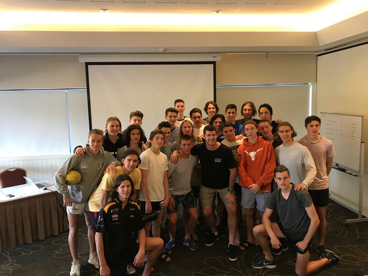 Absolute privilege for the boys from ⁦<a href="/aflvic/">AFL Victoria</a>⁩ Country U16 to meet and listen to former ⁦<a href="/brisbanelions/">Brisbane Lions</a>⁩ champion Jonathan Brown today #inspired