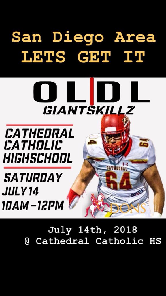 RossMaseuli's tweet photo. Saturday July 14th, Cathedral catholic high school come out and get that work with the best of the best OL/DL Coaches..!!!! #BeThereOrBeSquare #AG2G https://t.co/OCZW3Nk4x9