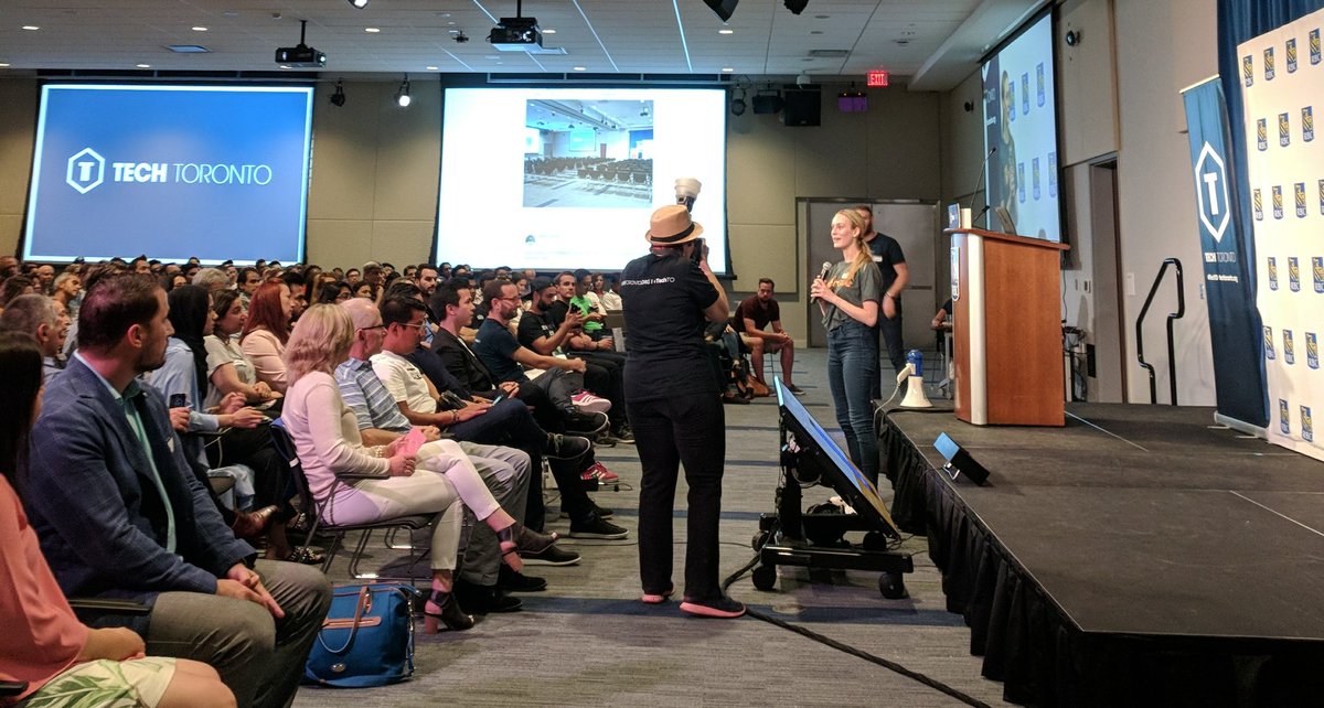 RumieLearn's tweet photo. Rumie is at the #TechTO event tonight promoting our #RecycleForImpact Device Drive. Donating your old Android device can have a big impact! Rumie is collecting old Android devices to support the development of the Rumie App. For more information visit https://t.co/eWDetJPXwW https://t.co/5Ig3iGPKHF
