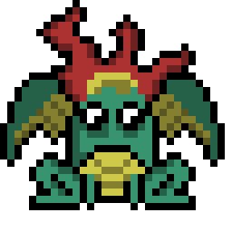 MikeAirheart's tweet photo. This is a Fraggon. I tried to put flames on his head but feel like I missed something. Any help on the details would be appreciated. #pixelart #pixelartbeginner https://t.co/YCxvQnzY7a