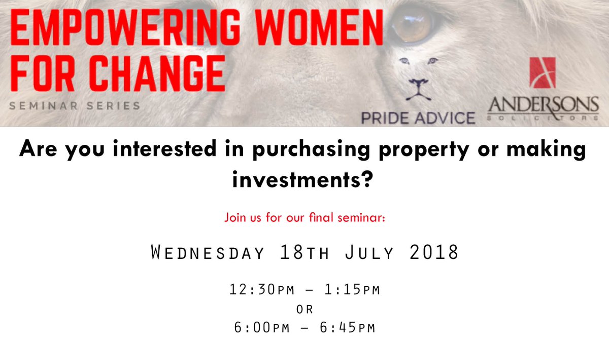 Are you thinking about purchasing a property or making an investment?
Join us at our 'Empowering Women for Change' seminar next week, where Real estate agent Martyna Thomas will discuss the ins and outs of buying and selling a property. To register visit: andersons.com.au/landing-pages/…