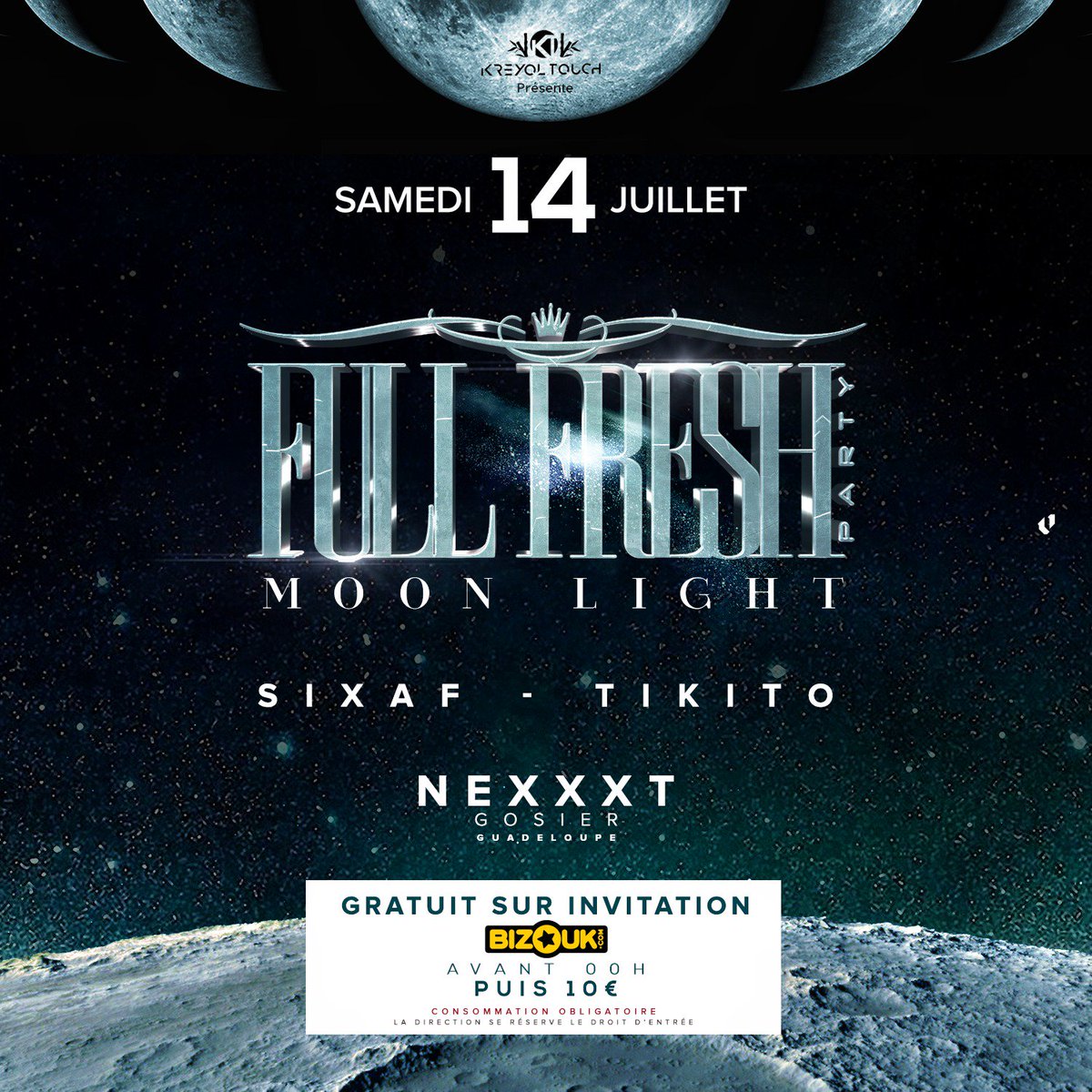 Clubbers_Paris's tweet photo. Yélélé🌺....Act 2 : FULL FRESH PARTY édition 🌚 Moon Light 🌚
Une Promenade dans l'obscurité, Tu risques de laisser des Traces 😇 
__
⏩My UV Xpérience : Une ambiance lumière noire sous les étoiles et les illuminations de la Guadeloupe https://t.co/3xoa7IEadR