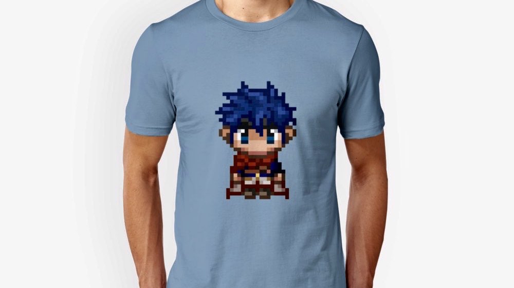 nintencollect's tweet photo. Today’s #DailyGameWear for the #MondayCubed of our #LesserKnownRPGs Week is this T-shirt featuring a pixelated Ike from #FireEmblem #PathOfRadiance for the #Nintendo #GameCube! https://t.co/Bts1z7KwD6