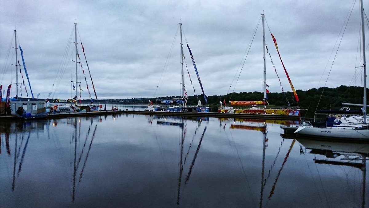derrybarry's tweet photo. Cloudy but calm morning for the Clipper Fleet #derry #londonderry #Xperia #clipperrace #Clipper2018 https://t.co/qzSaeyzqHF
