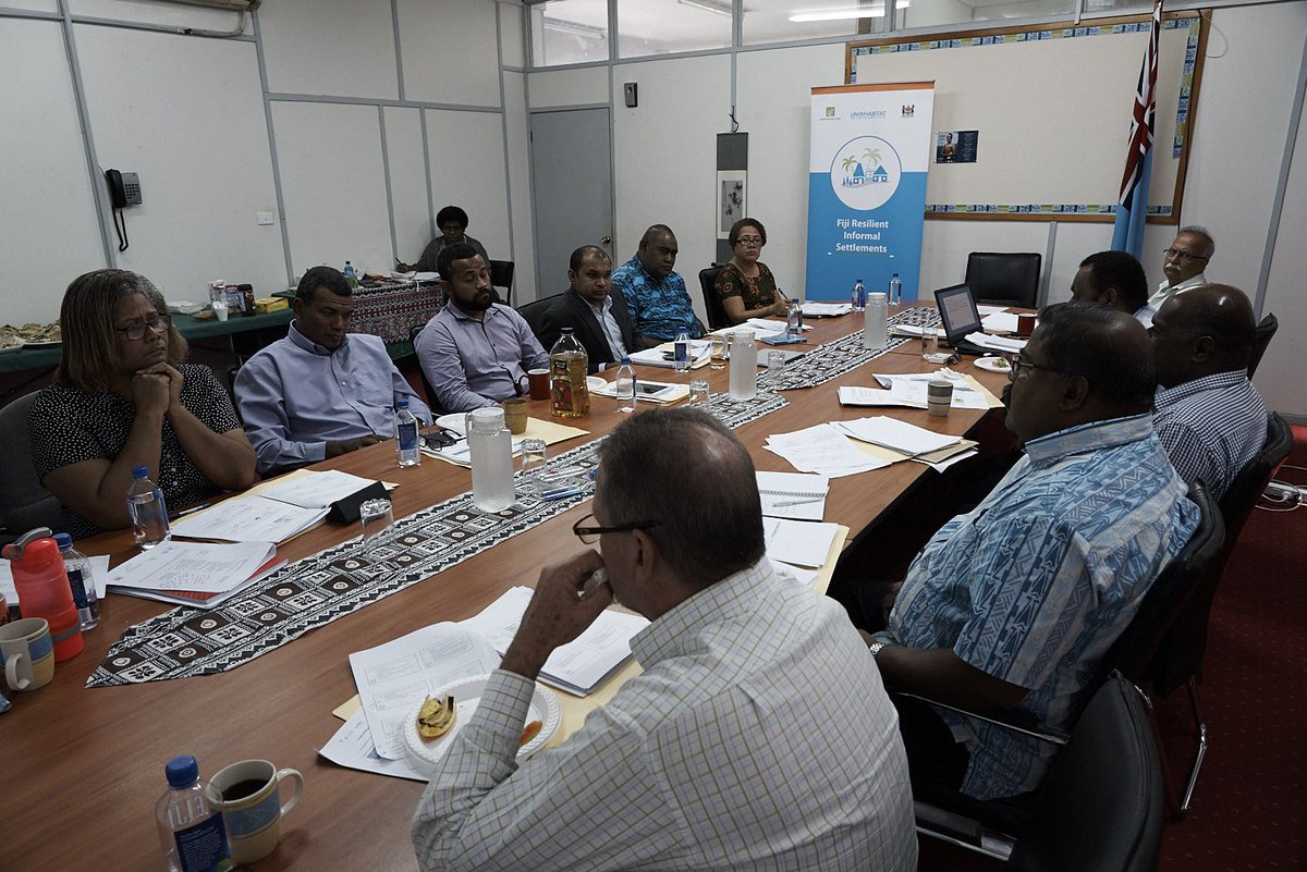 FijiRIS's tweet photo. The first Project Management Committee was held today agreeing on the work plan, safeguards, risk strategy, knowledge management strategy and next steps of engagement with the partner town councils #Lami, #Lautoka, #Nadi, #Sigatoka and community planning with @LiveAndLearnInt https://t.co/H251pnhHlI