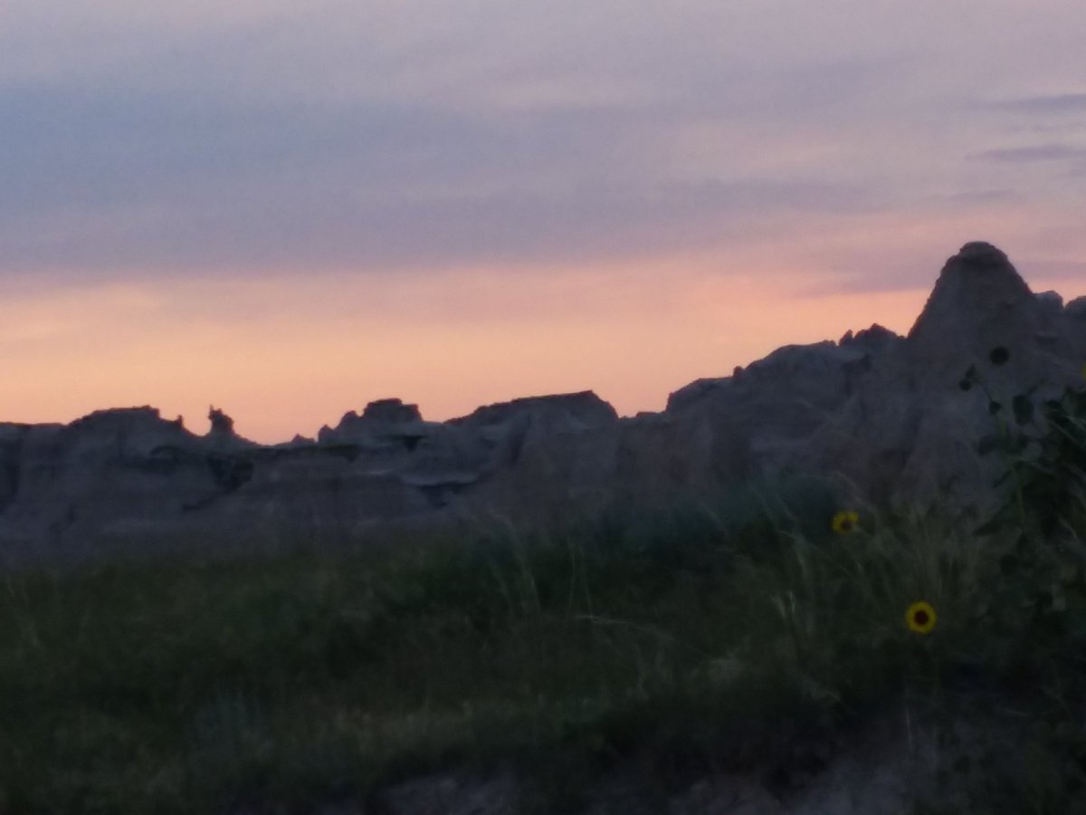 polleymath's tweet photo. Sunset in the badlands. With Marty Daniel. @AnneApapa @HAIS_ECHS https://t.co/GV4wnhAeQw