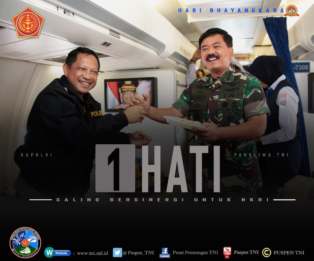 Saling Bersinergi Untuk NKRI...”One Heart For Indonesia”....💪🏿😎🇲🇨 #SoliditasTniPolri #Nkri #Sinergitas