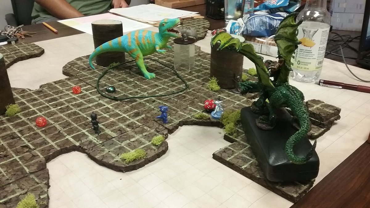 The fight against a green dragon has taken an interesting turn. #DND #dnd5e