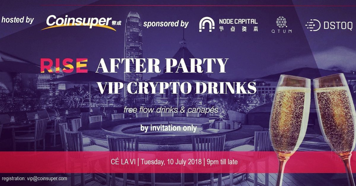 eglobal's tweet image. #Rise VIP #AfterParty by #CoinSuper for people interested in #Blockchain #Bitcoin #Crypto #RiseConf #RiseConference #Party