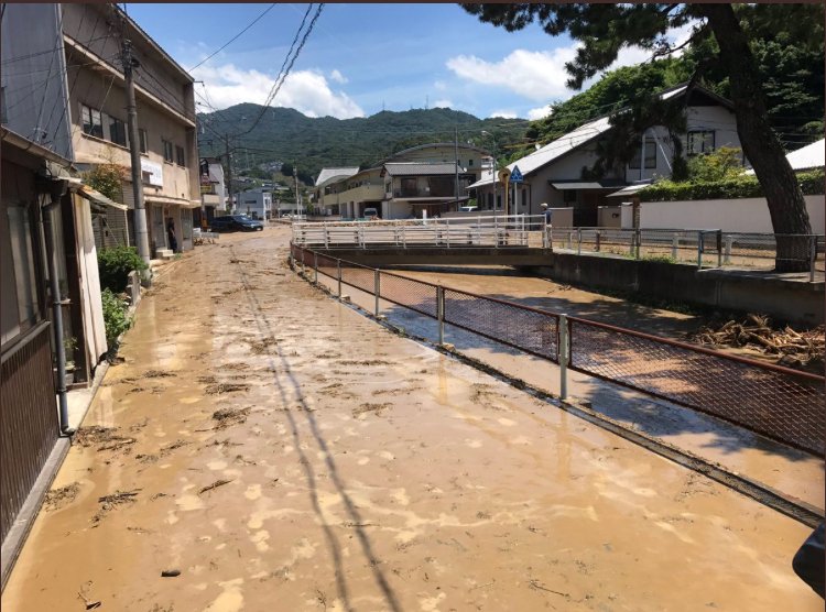 広島県府中町を流れる榎川が氾濫!画像まとめ,動画の水の流れ ...