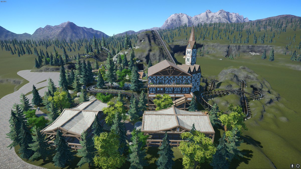 edurom203's tweet photo. @Silvarret Working on a new alpine themed roller coaster and your videos have helped me a lot specially in the buildings. What do you think? https://t.co/U9uemkfWrh