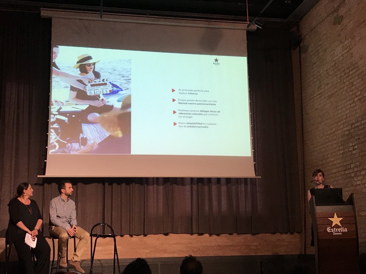 IAB_Spain's tweet photo. Panel de anunciantes en el #IABWorkshopContent turno para @lalistadelafran de @EstrellaDammEs que cuenta la trayectoria de #BrandedContent de la marca https://t.co/GxY7Mvy2nt