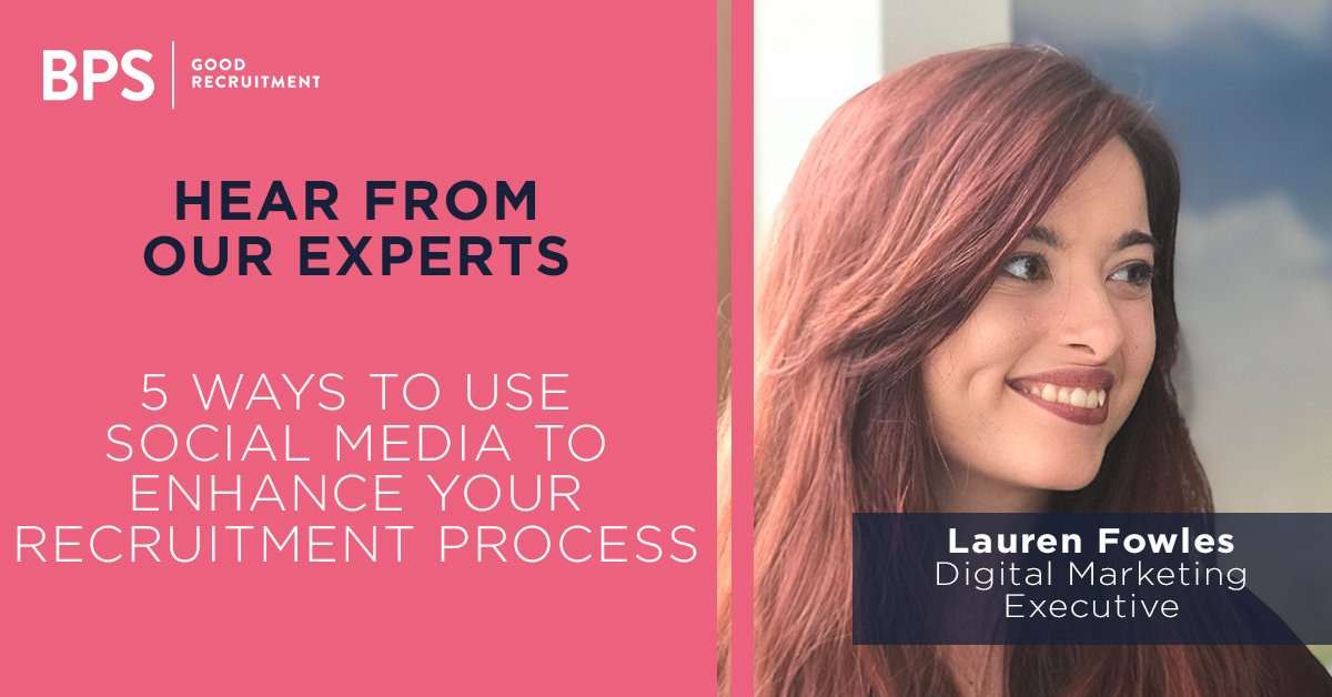bps_world's tweet photo. The way we communicate has changed, so it only makes sense that the way we recruit would change with it. Hear from Digital Marketing Exec, Lauren Fowles, on how to utilise Social Media within your recruitment process. https://t.co/njsaaZMbUI https://t.co/CFAxJdzHOn